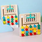Wooden Sliding Puzzle Game Montessori for Color Learning