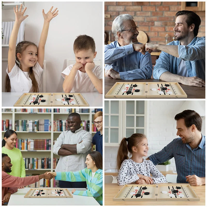 Family Puck Launcher Game: The Speed and Interaction Challenge