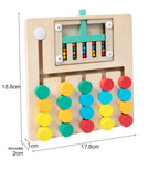 Wooden Sliding Puzzle Game Montessori for Color Learning