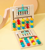 Wooden Sliding Puzzle Game Montessori for Color Learning