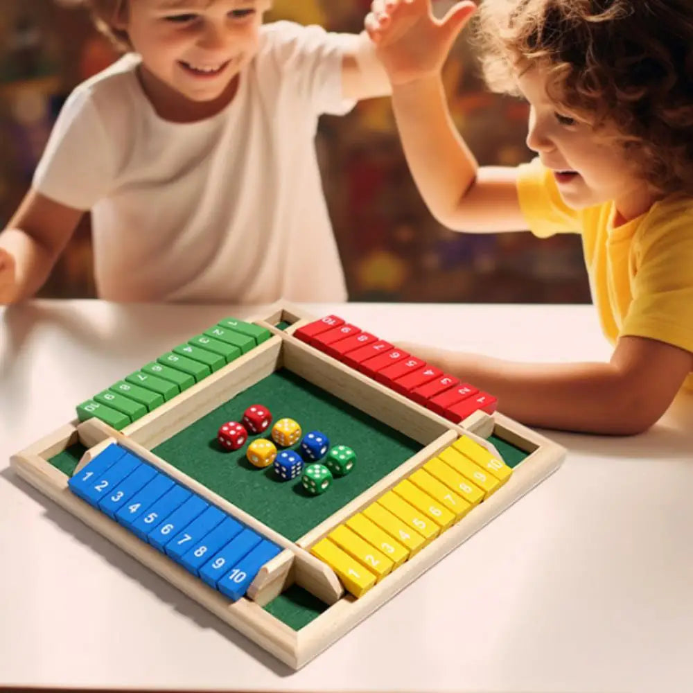 The Wooden Dice Game Shut The Box for 4 Players | Unforgettable Family Evenings