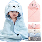 Peignoir de bain bébé à capuche animal ultra-doux