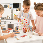 Robotime Robud - Classic Wooden Kitchen: Educational Pretend Play with Sliceable Fruits & Vegetables