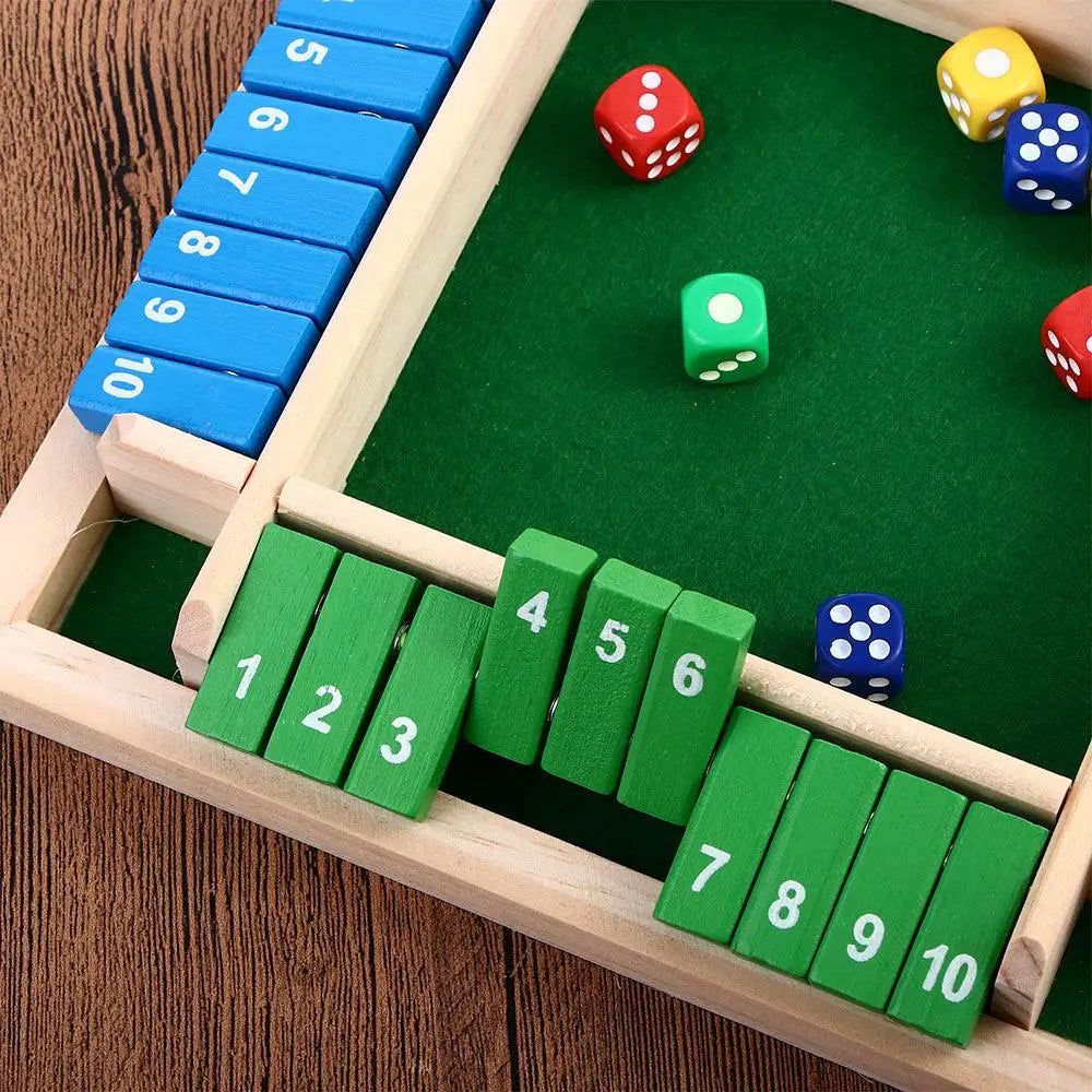 The Wooden Dice Game Shut The Box for 4 Players | Unforgettable Family Evenings