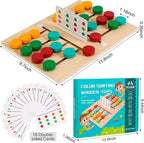 Wooden Sliding Puzzle Game Montessori for Color Learning