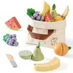 Robotime Robud - Classic Wooden Kitchen: Educational Pretend Play with Sliceable Fruits & Vegetables
