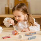 Robotime Robud - Classic Wooden Kitchen: Educational Pretend Play with Sliceable Fruits & Vegetables