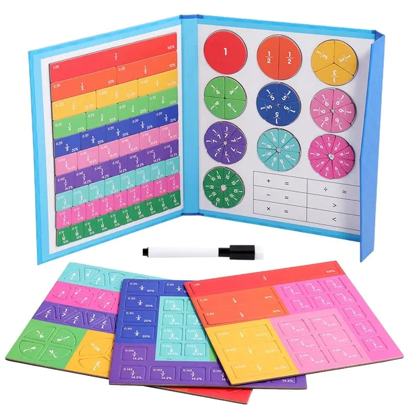 Montessori Fractions Awakening: Magnetic Educational Wood Toy