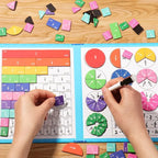 Montessori Fractions Awakening: Magnetic Educational Wood Toy