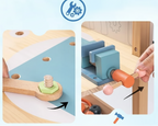 Robotime Robud - Multifunctional Wooden Workbench - The Ideal DIY Workshop for Children (Ages 3+)