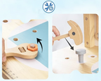 Robotime Robud - Multifunctional Wooden Workbench - The Ideal DIY Workshop for Children (Ages 3+)