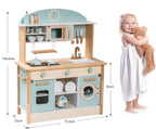 Robotime Robud - Large Wooden Kitchen for Kids - Realistic Pretend Play Toy for Girls & Boys Ages 3+